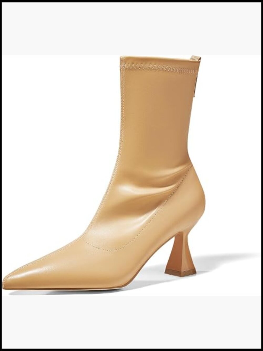 Pointed Toe Kitten Heel Ankle Booties Side Zipper Office Dress Fall Shoes